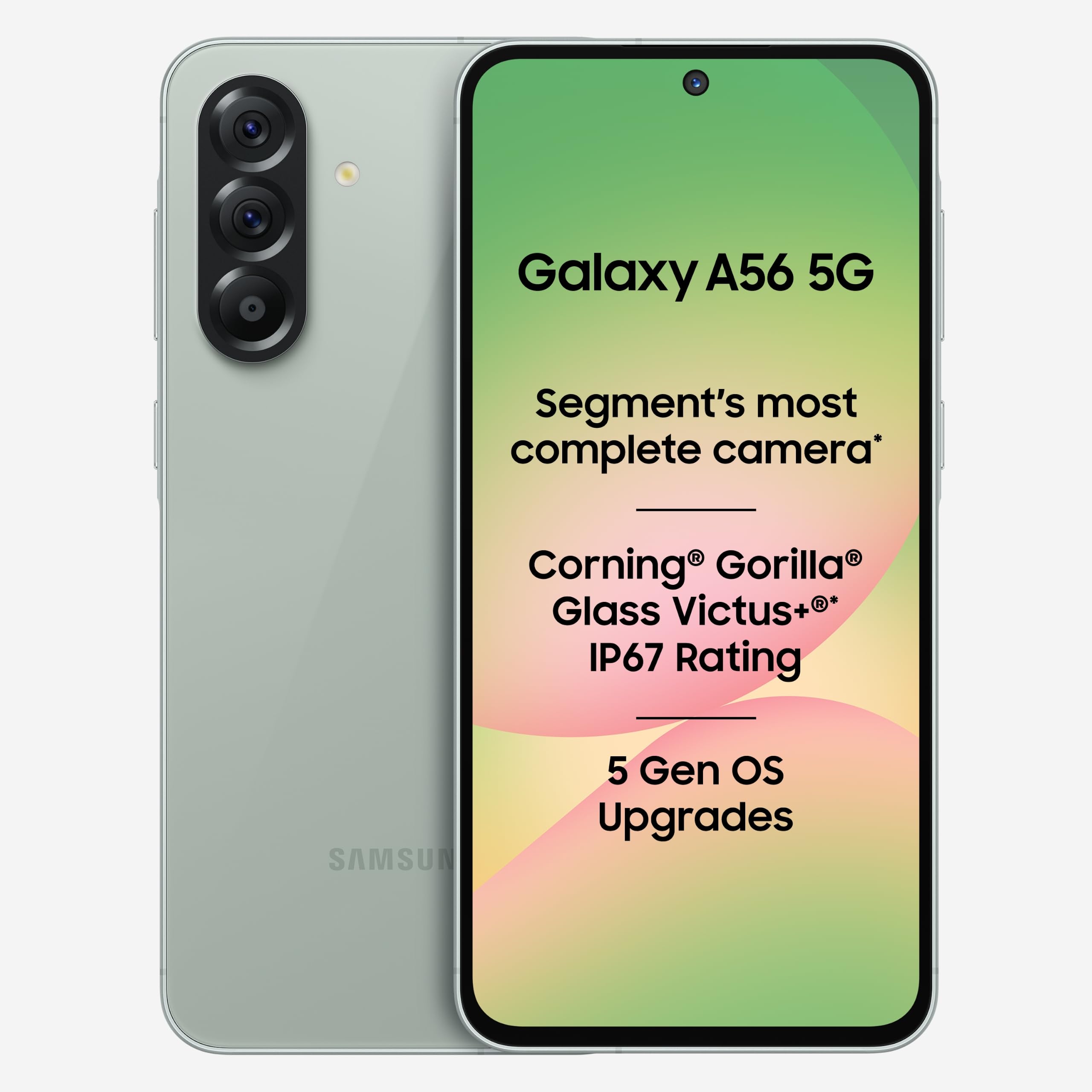 Samsung Galaxy A56 5G (Awesome Olive, 8GB, 128GB) | Segment Most Complete Triple Camera | AI Editing | 4nm Processor | sAMOLED Display| Gorilla Glass Victus+| 5 Gen OS Upgrades discount deal