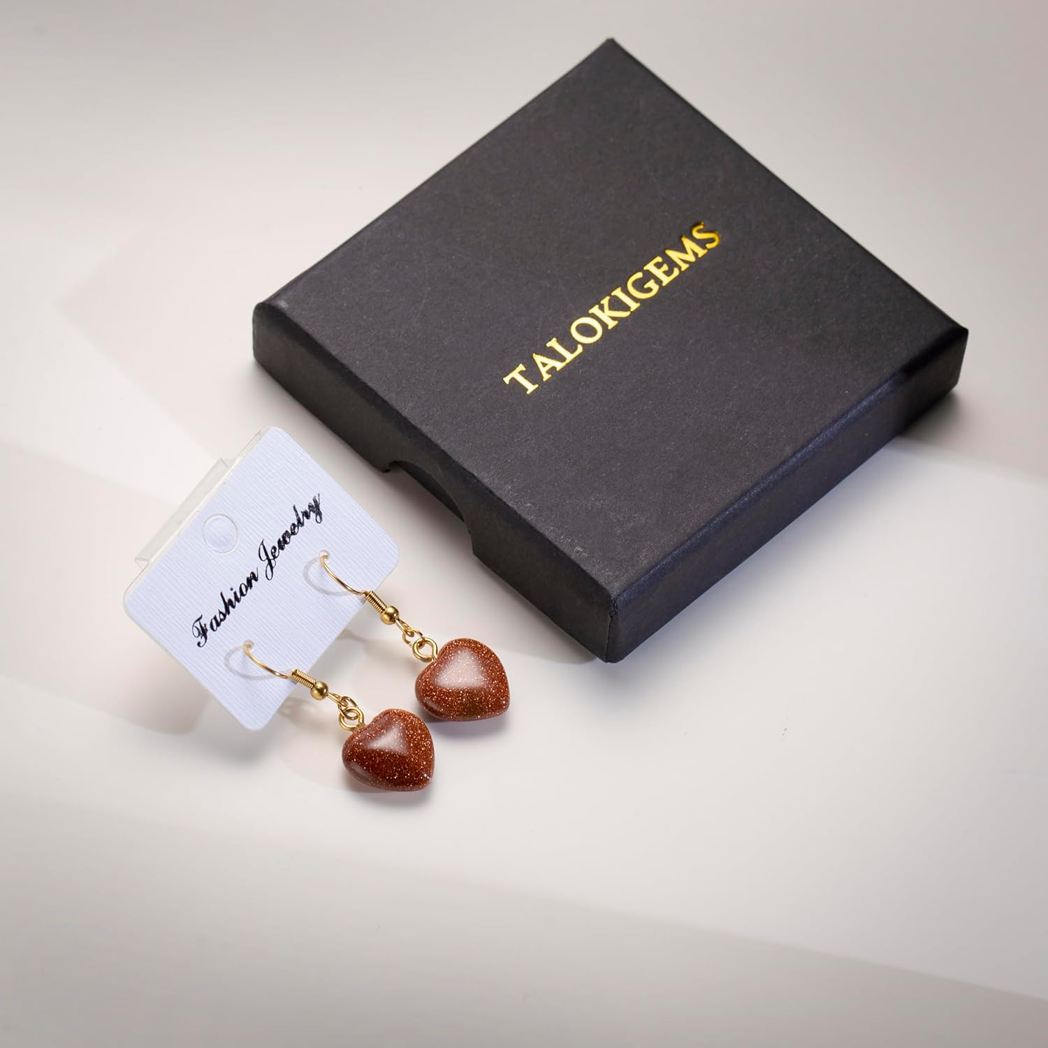 Heart Natural Stone Earrings for Women Lapis Lazuli Carnelian Amethyst Rose Quartz Turquoise Drop Dangle 18k Gold Plated Earrings Handmade Gemstone Jewelry Gifts for Mom Girlfriend - Image 6