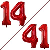 Vista 267 de GOER Globos con el número 80 para decoraciones de fiesta de cumpleaños número 80, globos de helio de aluminio jumbo de 42 pulgadas para 80 Oro rosa