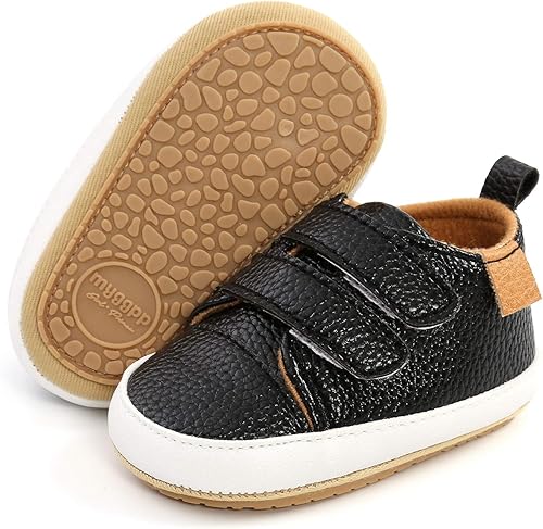 Tenis de tobillo alto unisex para bebés, niños y niñas, suela de goma suave, zapatos de cuna para niños pequeños