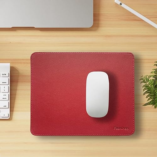 Miniatura 7 de Alfombrilla de mouse de cuero, alfombrilla de mouse de madera, alfombrilla de mouse de doble cara con borde cosido, alfombrilla de mouse ultra fina