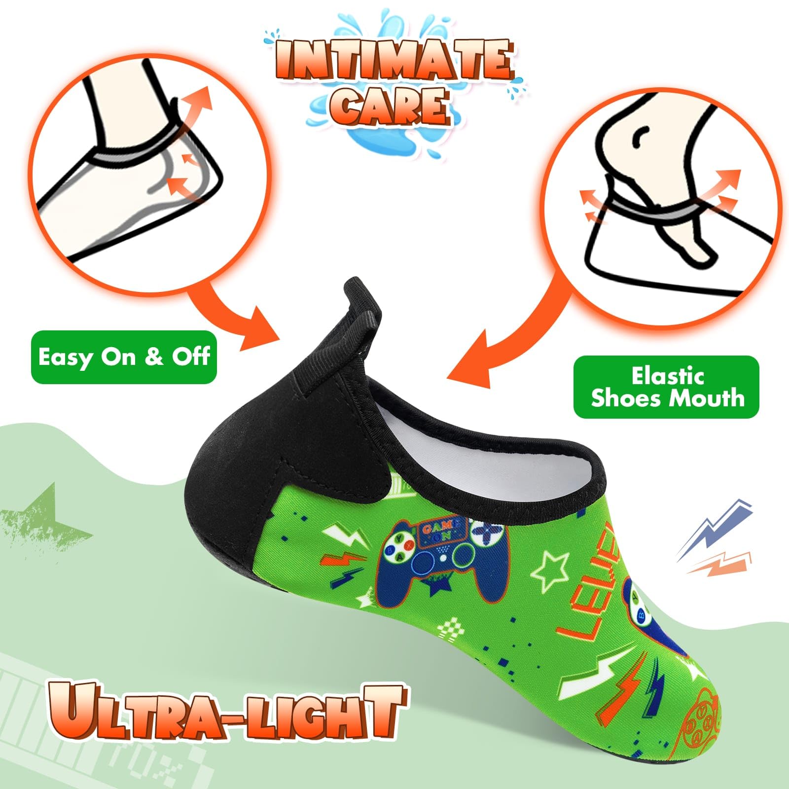 Zapatillas de Playa Descalzas de Secado Rápido Malla Suave Zapatos de Agua