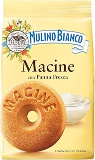 Mulino Bianco Macine 12.35oz (350g) – Authentic Italian Breakfast Biscuits with Fresh Cream – Perfect for Coffee, Tea, or Milk – Made with Natural Ingredients and No Palm Oil
