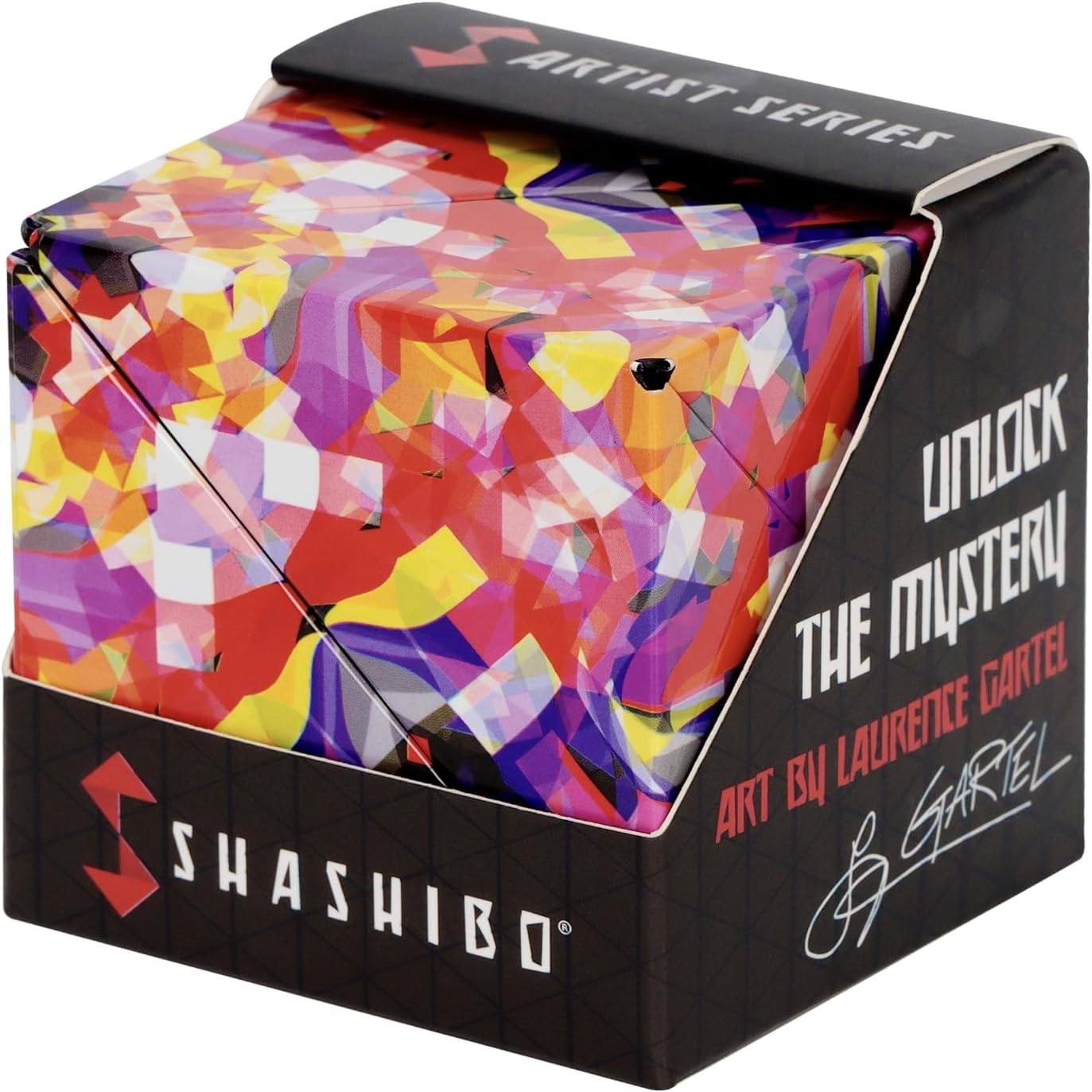 Shashibo Shape Shifting Box - Award-Winning STEM Fidget Toy with Ultra Strong Magnets - Puzzle Cube Transforms Into 100+ Shapes, Perfect Sensory Gift for Kids, Teens, and Adults (Confetti)