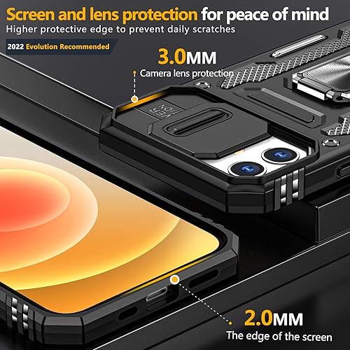 Miniatura 3 de MDM-KJZH-10-01 - Funda para iPhone 11 con soporte, a prueba de golpes de grado militar, protección dura de grado militar, protección de cámara,