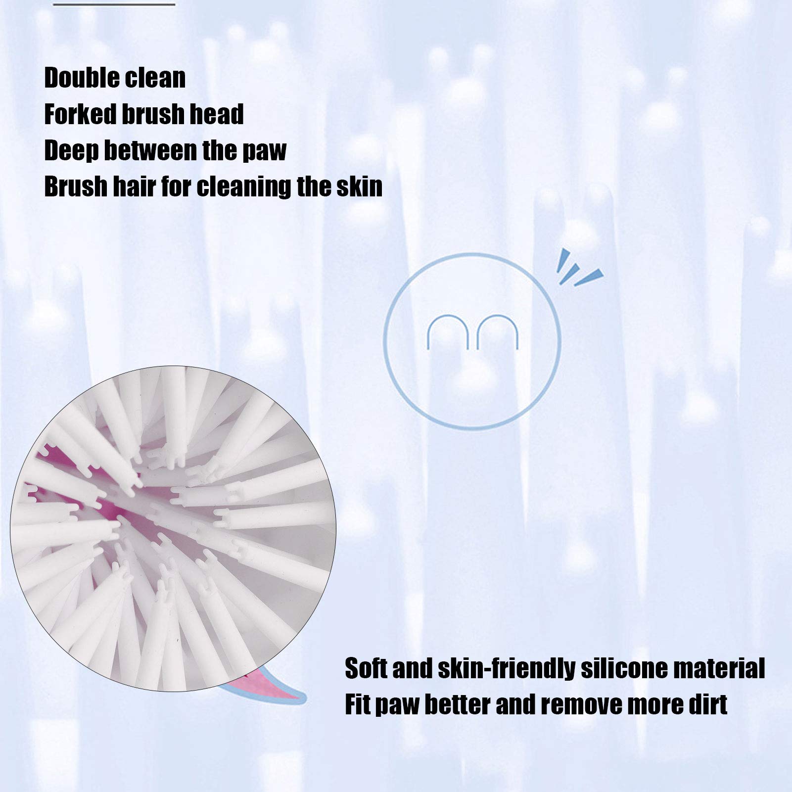 Dog Paw Cleaner for Dogs Dogs Washer Muddy Paws Cleaner Pet Foot Cleaner 360° Rotation Dog Claw Washer Cup with Soft Silicone Bristles(redness) - Image 2