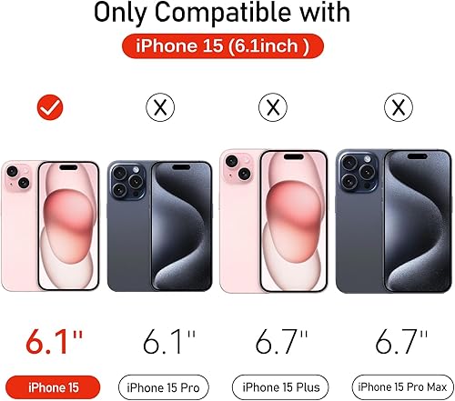 Miniatura 2 de ivoler Paquete de 3+3 protectores de pantalla de vidrio templado para iPhone 15 de 6.1 pulgadas paquete de 3 con protector de lente de cámara con