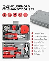 Vista 4 de 24pcs Home DIY Tool Kit for Household, Office & Garage - General Repair Small Hand Tool Set with Storage Case
