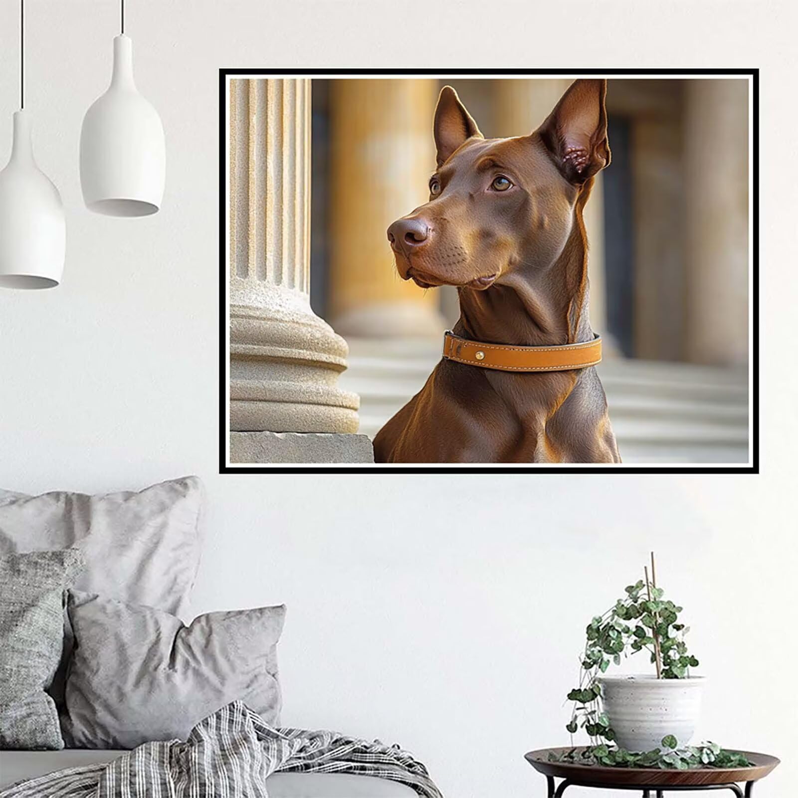 Diament Malarstwo Pies, Diamentowe Malarstwo Zwierzę Diament Malarstwo Dorosły Duży Format 130 x 100 cm, 5D DIY Diamentowy haft Ścieg krzyżykowy Kreatywny wypoczynek Dorośli do dekoracji domu