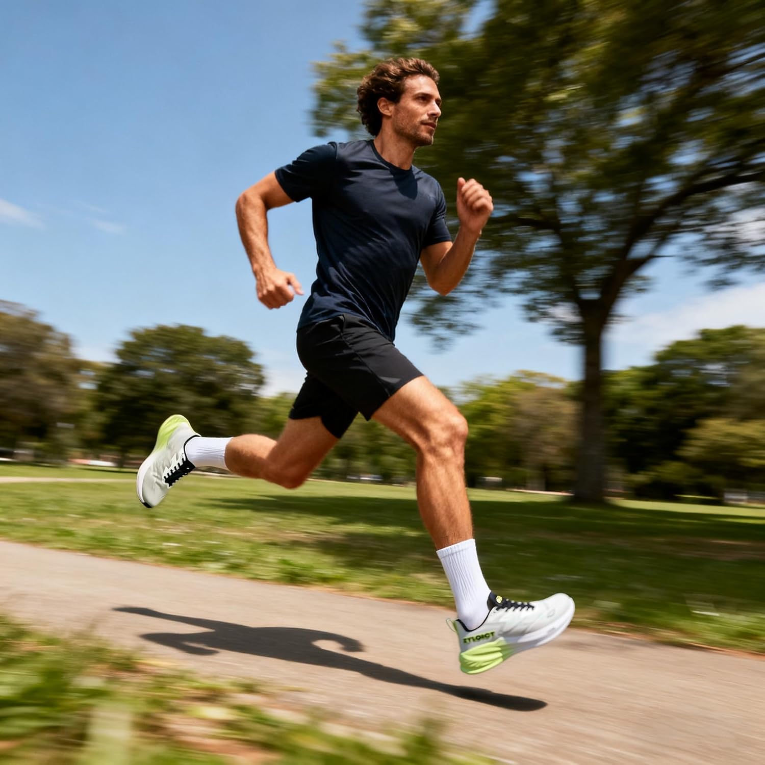Mens Sneakers-Running Shoes with Breathable Quick Dry Jacquard Mesh Upper Lightweight Slip-On Ultra-Cushioned Non-Slip EVA Platform Sole Comfort for Daily Wear Walking Running Gym and Travel