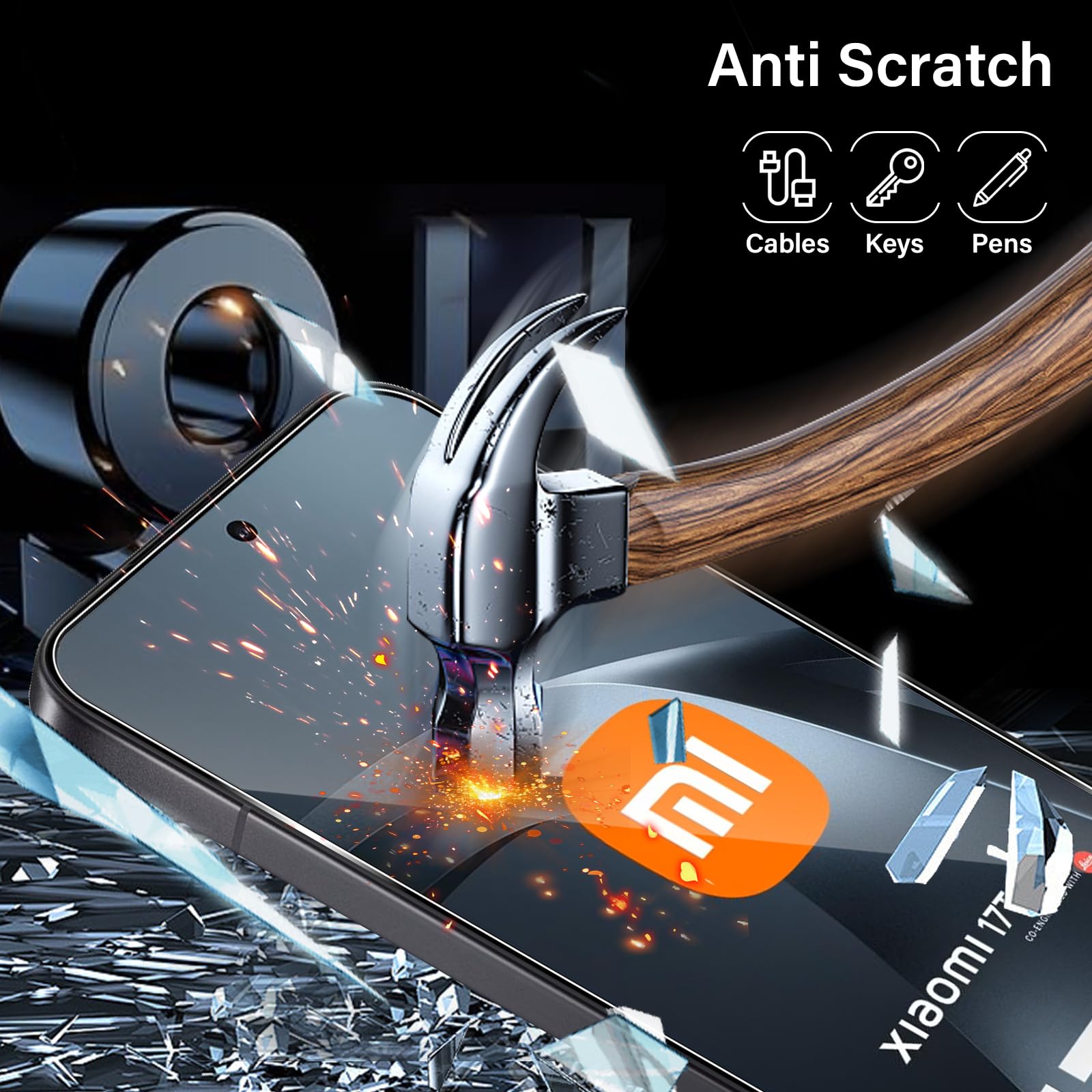 Verre Trempé Xiaomi 17T Pro 5G 3 Pièces Protection écran Film 2.5D HD Dureté 9H