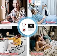 Vista 3 de Buscapersonas inalámbricas para cuidadores, botón de alerta para ancianos, botón inteligente de llamada de emergencia, sistema de ayuda personal