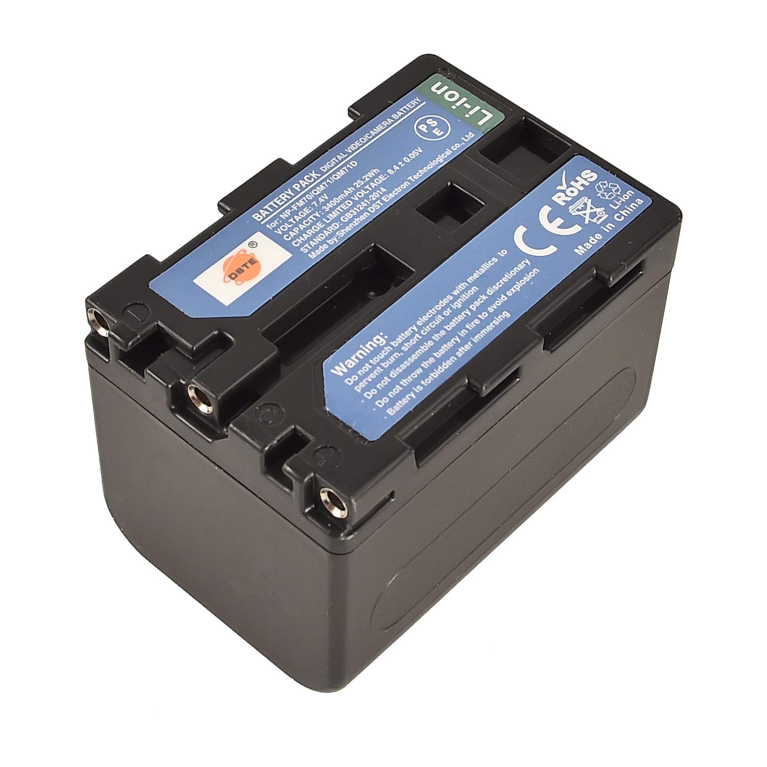 DSTE Batterie de Rechange NP-FM70 NP-QM71 NP-QM71D Compatible avec Sony DCR-PC115 DCR-PC120 DCR-PC330 DCR-TRV25 DCR-TRV27 DCR-TRV30 DCR-TRV33 DCR-TRV38 DCR-TRV39 DCR-TRV39 DCR-TRV39 -TRV50