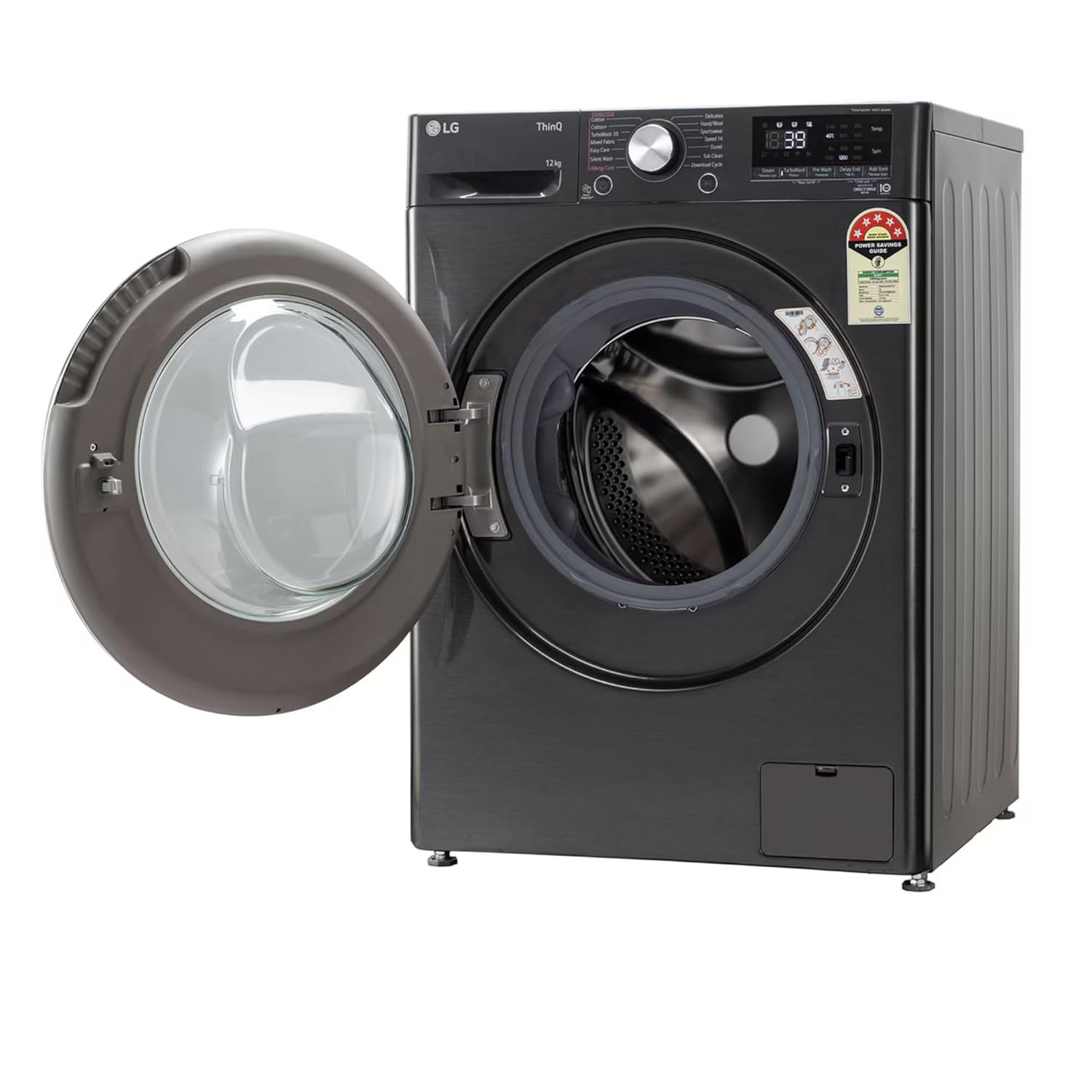 LG 12 Kg 5 Star AI Direct Drive™ Fully Automatic Front Load Washing Machine (FHP1412Z9B, Platinum Black, TurboWash 360, Steam, Wi-Fi,) 13 71MJmpqSlTL. SL1500