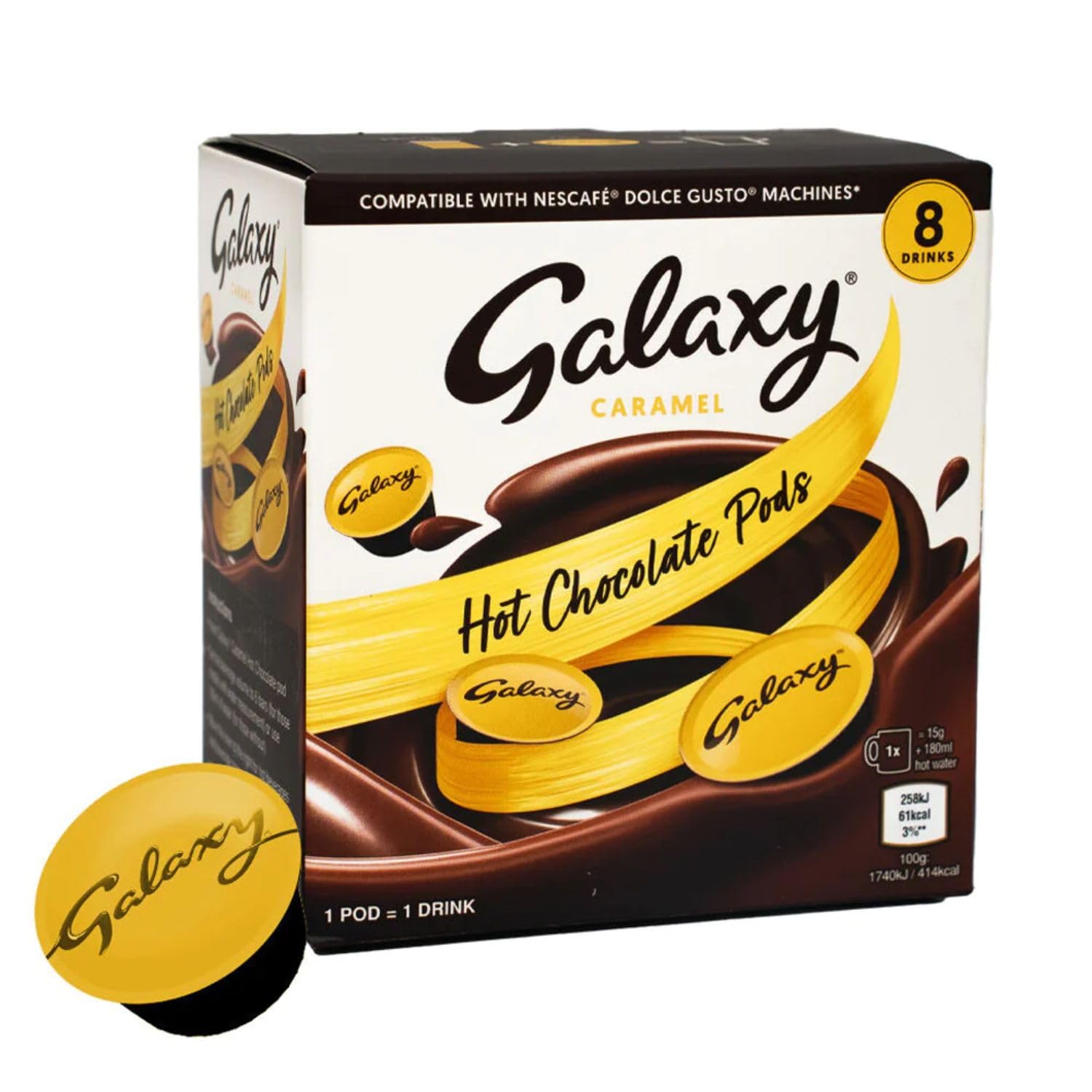 Galaxy Caramel Hot Chocolate Pods 8 Dolce Gusto Imported (UK) (B0CQD3SZXP) Amazon Price History, Amazon Price Tracker