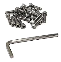 Vista 141 de iexcell 25 piezas M4 x 60/65/70/75/3.150 in paso de rosca 0.028 in acero inoxidable 304 cabeza hexagonal Tornillos Tornillos surtido Kit