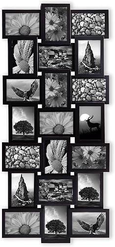 Miniatura 8 de Jerry & Maggie - Marco de fotos (17 x 39), diseño clásico de galería de selfie collage para colgar en la pared para fotos de 6 x 4 - 21 medias de