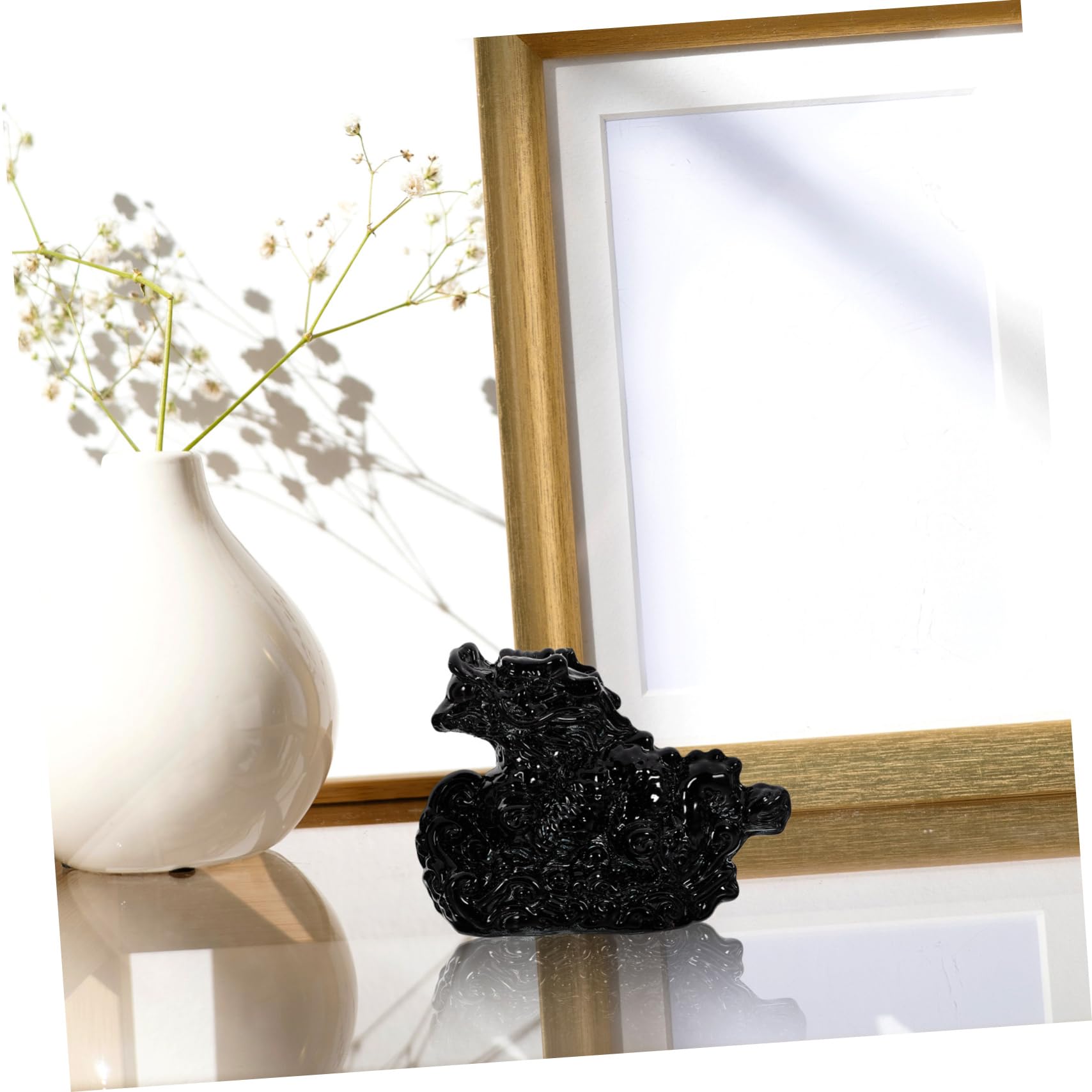 Ornamento del Drago, Feng Shui di Buon auspicio, Scultura di Drago di Giada, Statua di Drago Cinese, Figura di Drago di Capodanno, Figura di Animale, Decorazioni, scrivania in Vetro