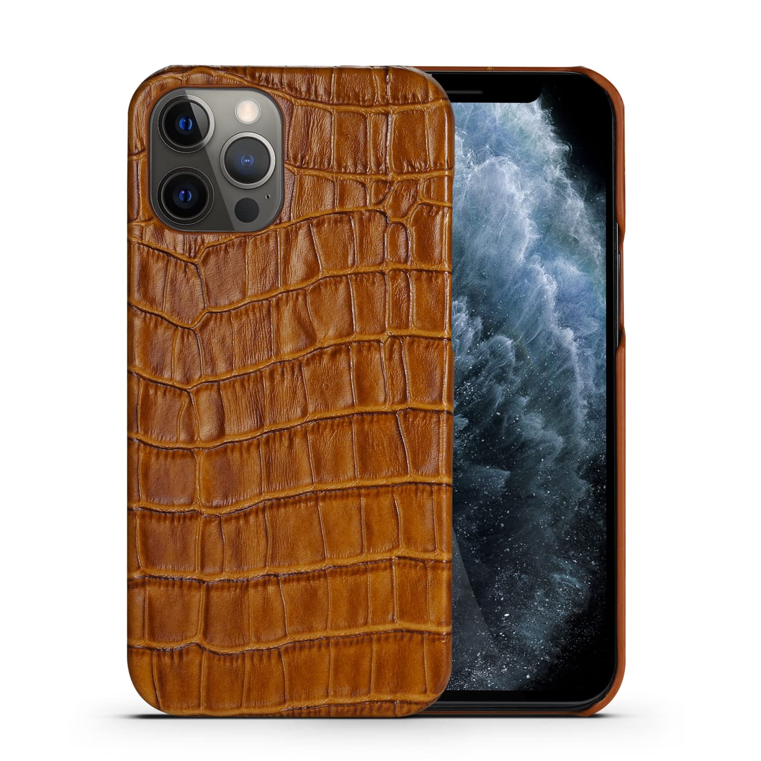Amazon.co.jp: nincyee 本革ケース iPhone 12 and iPhone 12 Pro用