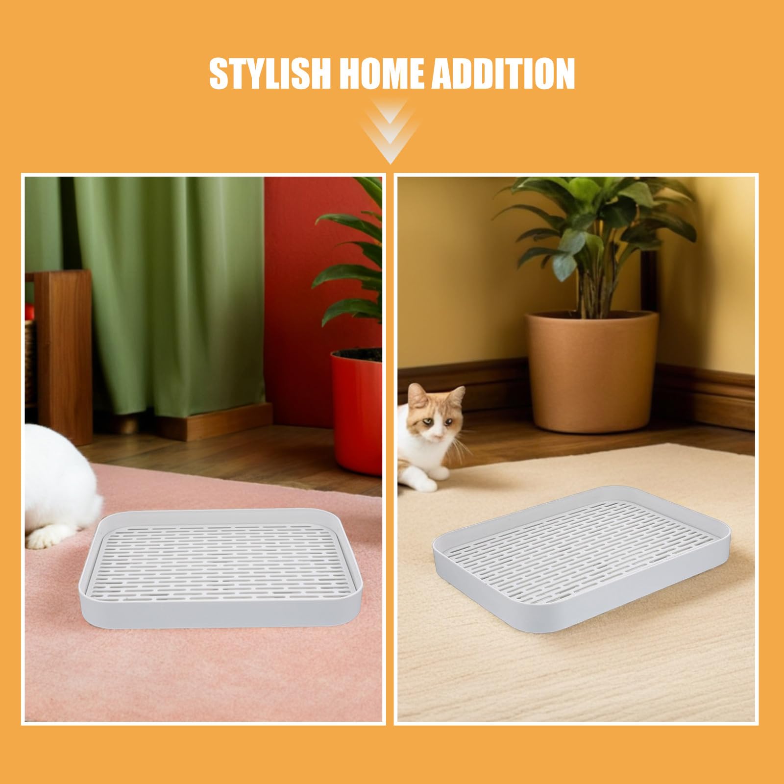 Gatuida 2 Pezzi di vaschette per la Toilette dei Conigli, lettiera per porcellini d'India, vaschetta per furetti, Accessori per Gabbie per Piccoli Animali, vaschetta angolare per