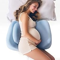 Vista 1 de Almohadas de embarazo para dormir, almohada de maternidad de espuma viscoelástica mejorada, almohada de cuña de embarazo para mujeres embarazadas
