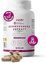 HSN Ashwagandha KSM-66 600mg (30mg Withanólidos) | 180 Cápsulas | Equivalencia 7200 mg de Raíz Withania somnifera por Dosis Diaria | Extracto 12x Veces Más Concentrado | No-GMO, Vegano, Sin Gluten