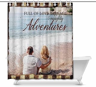 Artsadd Personalized Shower Curtain with Photos Cusotm Family Photo Show...