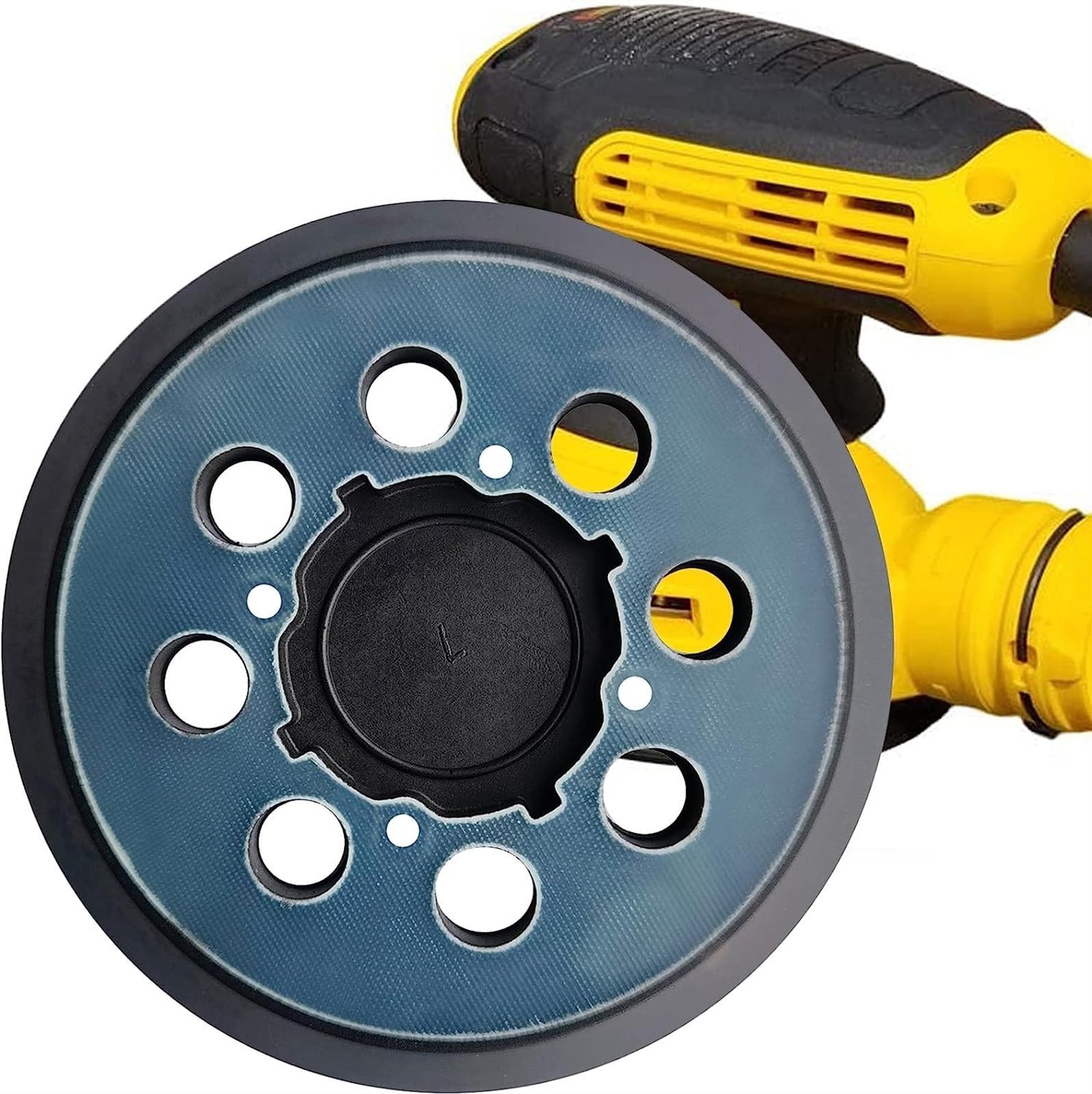 THE WHITE SHOP Electric grinding disc 5 "8 hole 4 eyes polishing wheel self-adhesive back velvet sandpaper grinding disc