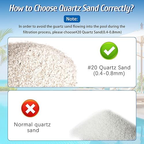 Miniatura 3 de Bomba de filtro de arena para piscina sobre el suelo, filtro de arena de piscina de 13 pulgadas 34 HP, 3648 GPH, hasta 12000 galones, válvula de 6