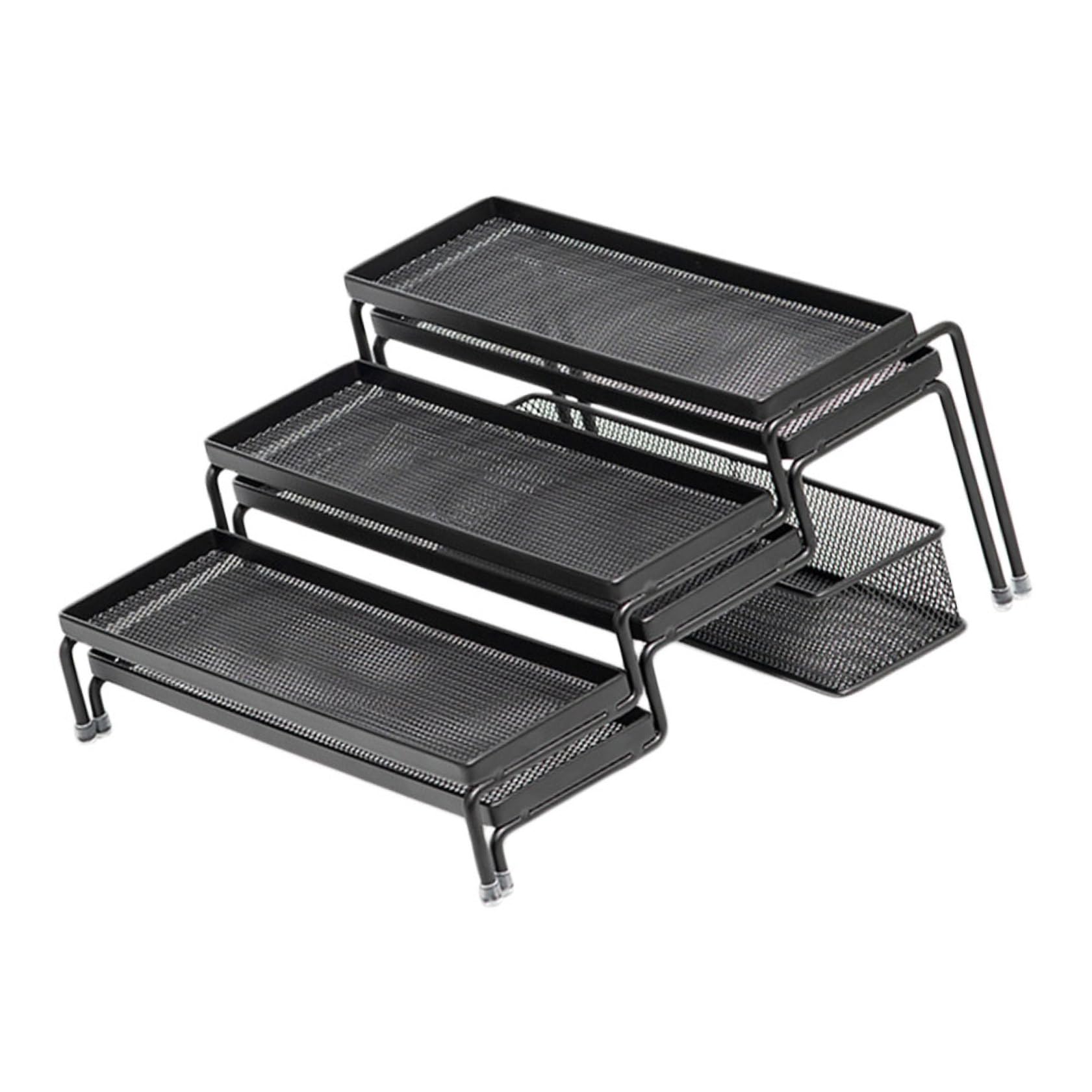 Gatuida 3piezas Estante para Botellas de Especias de Soportes de Almacenamiento Estantes para Especias Resistentes Cestas de Almacenamiento Retráctiles Hogar para Cocina