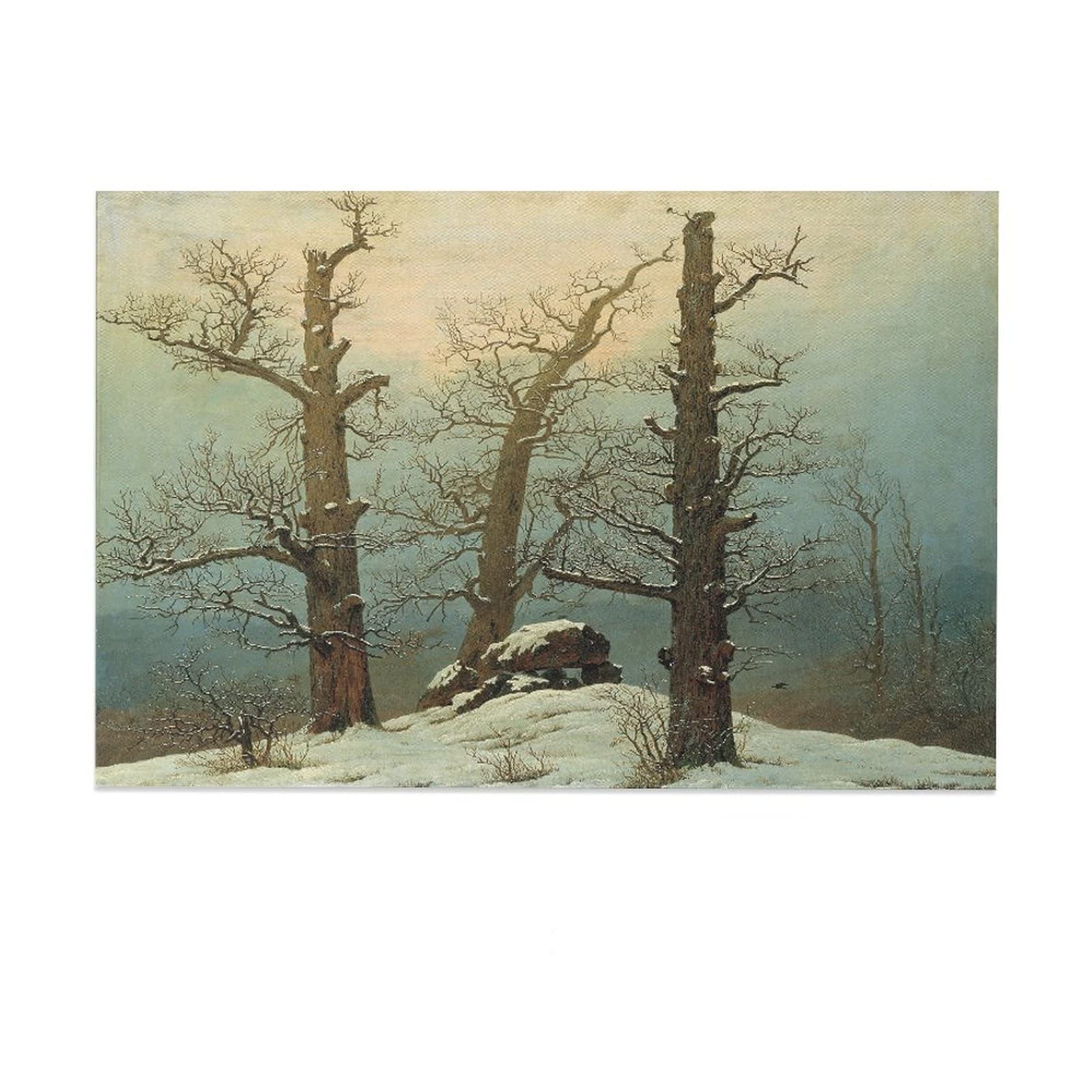 WANHUI Cairn in Snow Caspar David Friedrich Room Aesthetics Posters Canvas Posters Bedroom Decoration Sports Office Decoration Gifts Wall Art Decoration Printing Posters 16x24inch(40x60cm)
