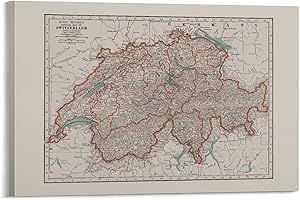 GKOKUS Switzerland Map Print