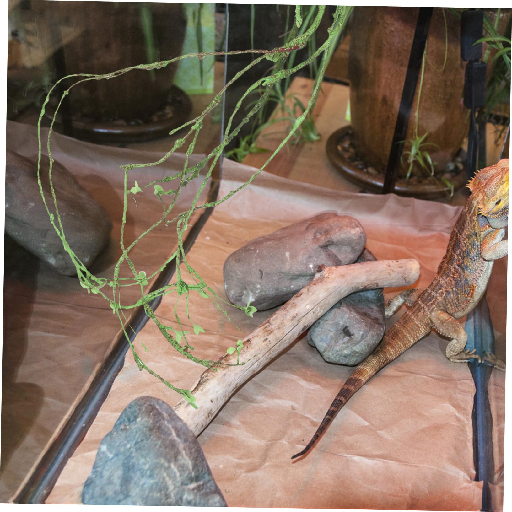 HEMOTON Künstliche Ranke für Reptilien-terrarien Geeignet als Dekoration für Aquarien und Reptilienhabitate Natürliche Optik und Flexible Gestaltungsmöglichkeiten