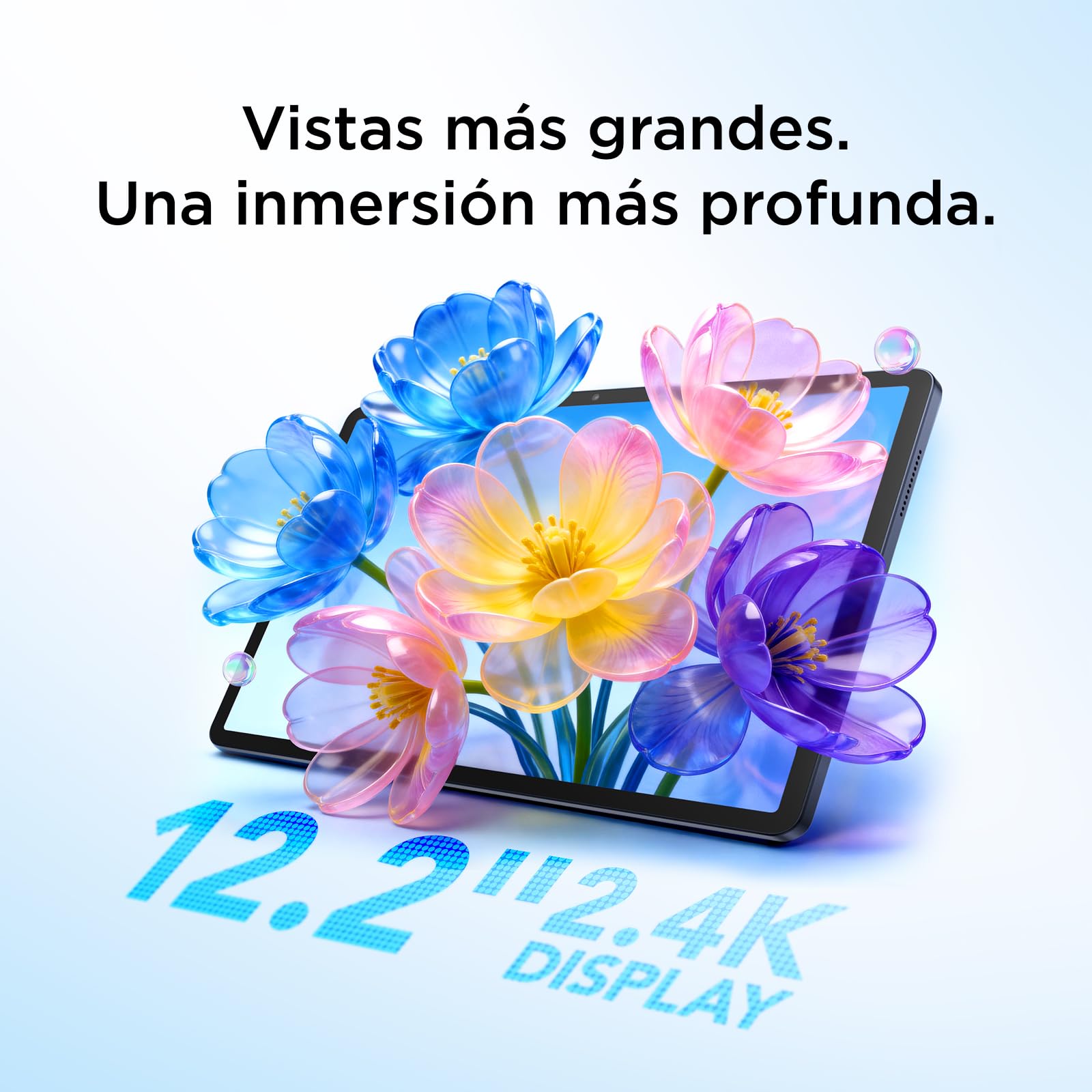 TCL Tab A1 Plus con Funda y bolígrafo, Pantalla inmersiva de 12,2” 2.4K a 120 Hz, diseño unibody metálico Ultrafino, Google Gemini, Conjunto de Herramientas de IA e Interfaz intuitiva