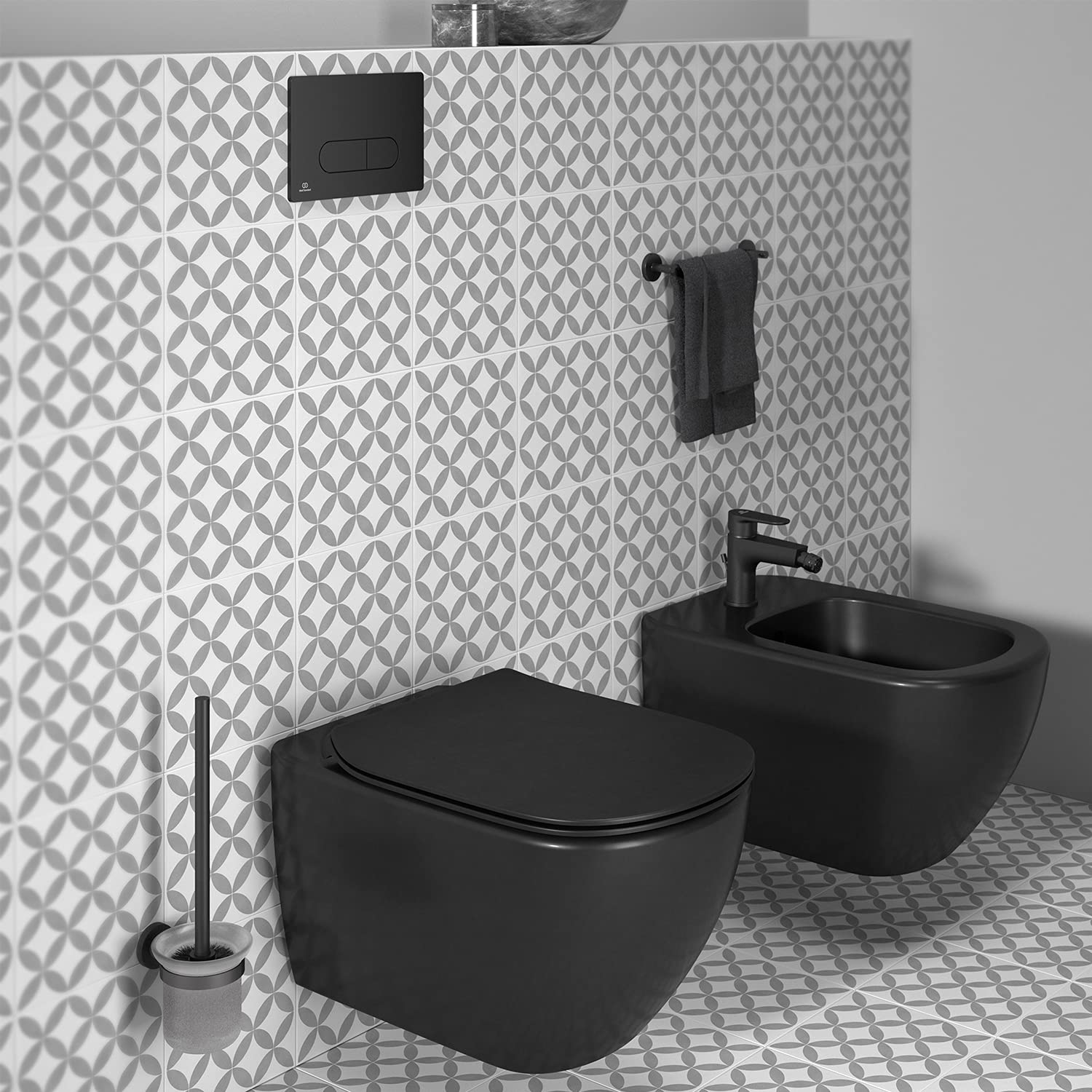 Ideal Standard - Cerafine O Miscelatore Monocomando per Bidet, Nero Seta