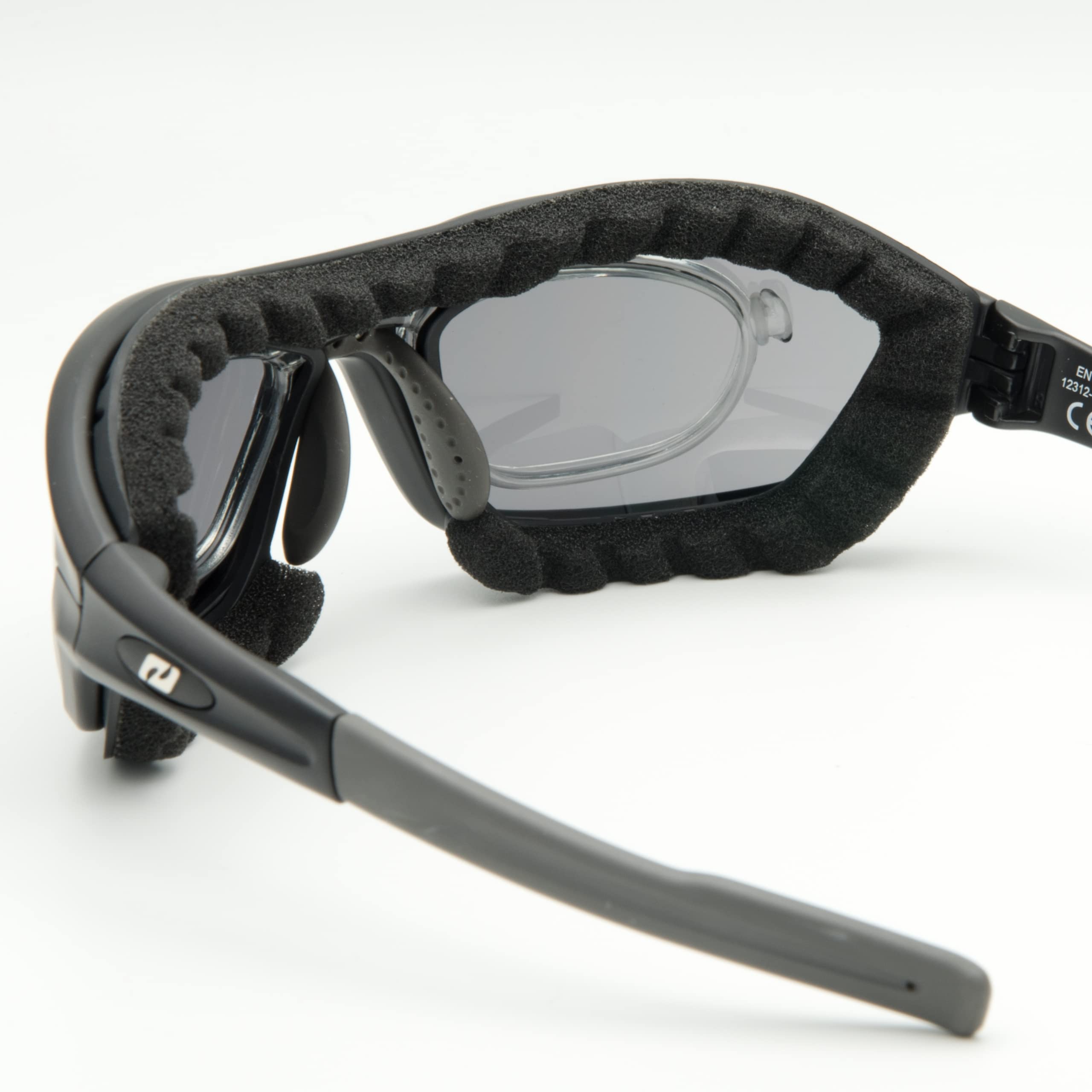 Daisan® - Bikerbrillen | Motorradbrille für Brillenträger | beschlagfrei winddicht | klare für Nacht und orange Kontrastgläser| Bügel, Band, Sehstärke System