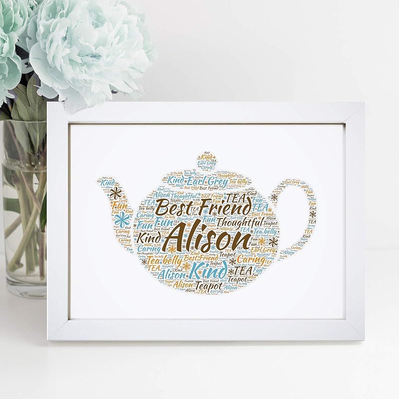 Personalised Teapot Word Art Print A5, A4 Prints & Framed Amazon.co