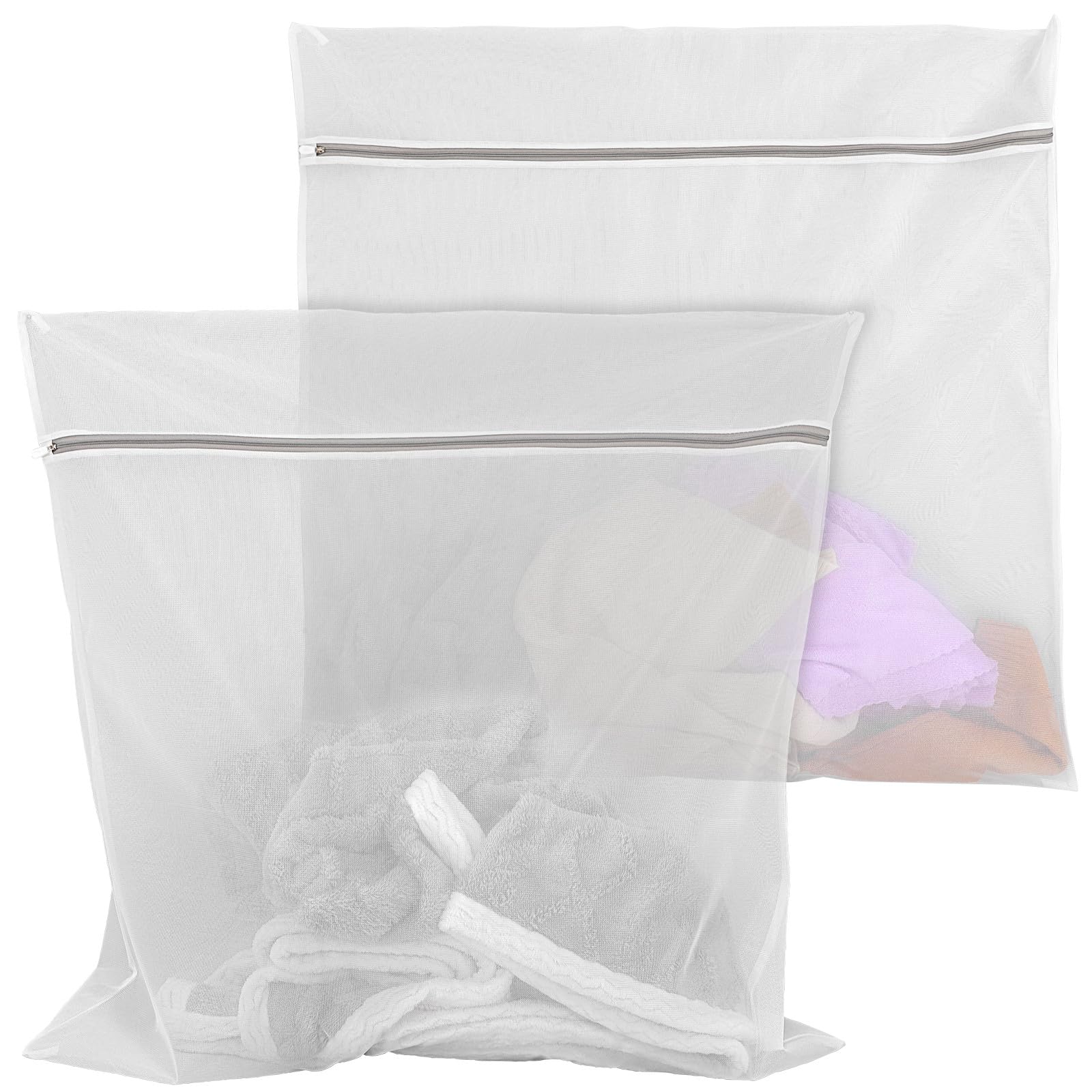 Bolsa de malla para lavar ropa interior y cortinas en lavadora pack de 2 de poliéster para viaje