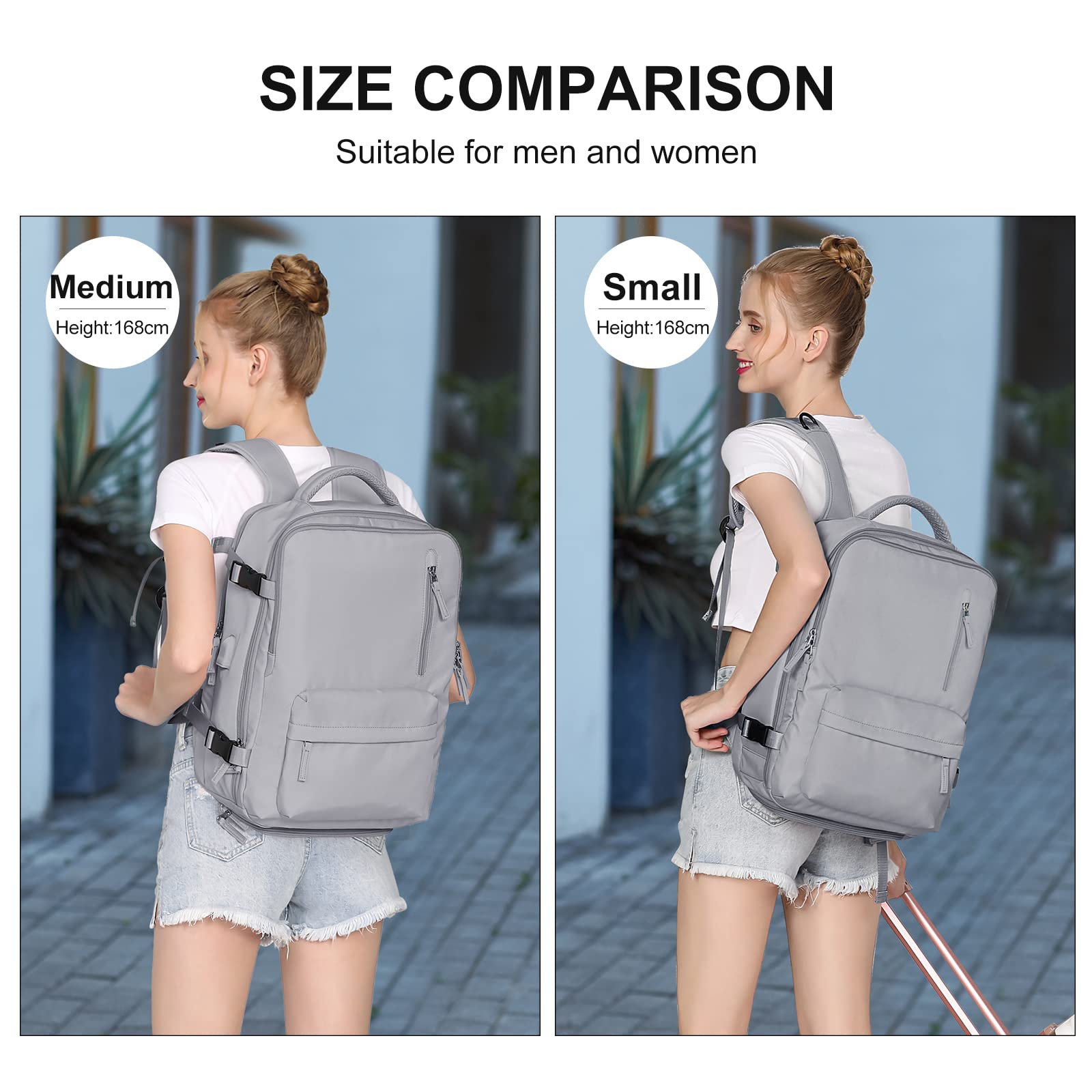 SZLX Borse da Cabina per Easyjet 45x36x20 Zaino da Viaggio Donna Ryanair 40x20x25 Bagaglio a Mano con porta usb zaino da viaggio aereo bagaglio a mano zaino per laptop Casual Daypack