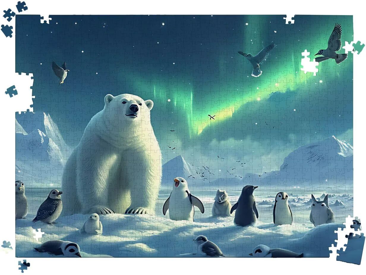 Puzzle 2000P Pieces pour Adultes, Aurore Animal 39.2 x 27.8 in, l0-278