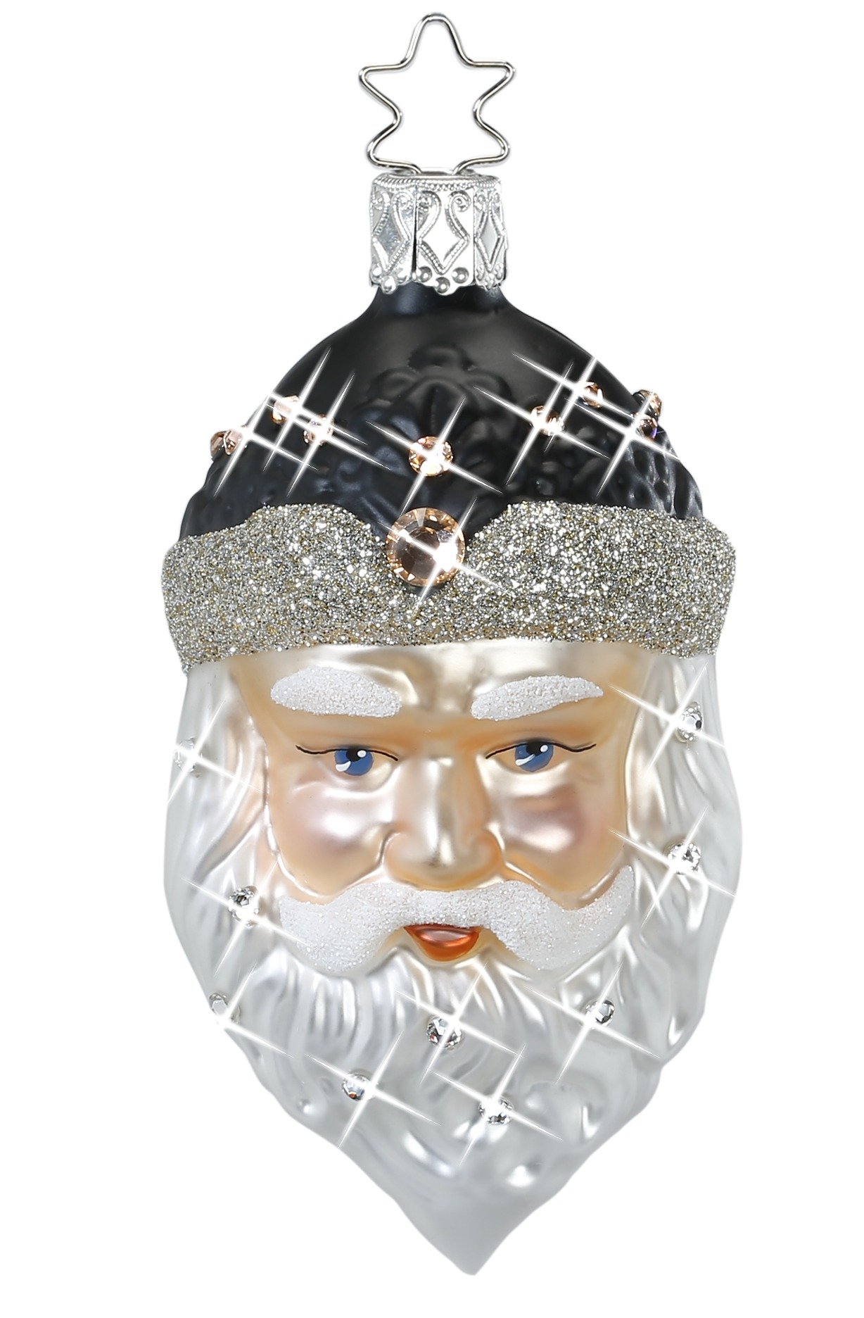 Amazon.com: Inge Glas Jewelled Glitzy Santa 1-129-15 German