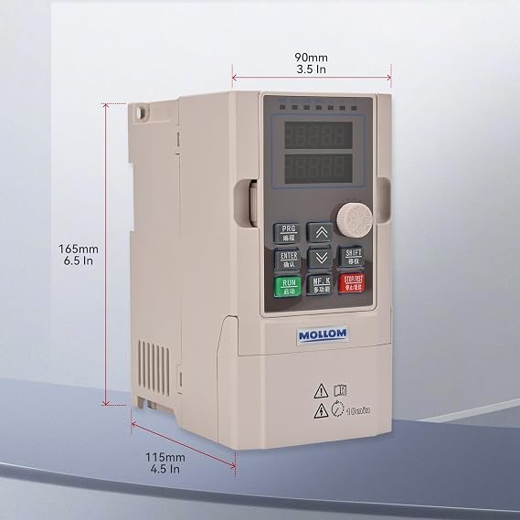 MOLLOM VFD 220V 2.2KW 3HP 9.6A 220V Single or Three Phase Input to 3 Phase 0-3000 Hz Output Variable Frequency Drive Control Inverter for Spindle Motor CNC Speed Control