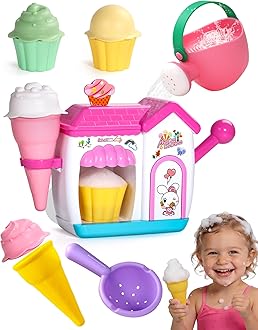 Bath Toys for Kids Ages 4-8 3-5 Toddler Bath Toys Bathtub Ice Cream Foam Maker Bubble Pretend Cake Play Set Birthday Gifts for 2-4 5 6 Year Old Girls Boys