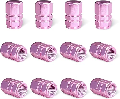 Ziciner Tapones de válvula de neumático de automóvil, cubiertas de vástago de válvula de rueda de aleación de aluminio con anillo de goma, Ziciner Tapones de válvula de neumático de automóvil, cubiertas de vástago de válvula de rueda de aleación de aluminio con anillo de goma,