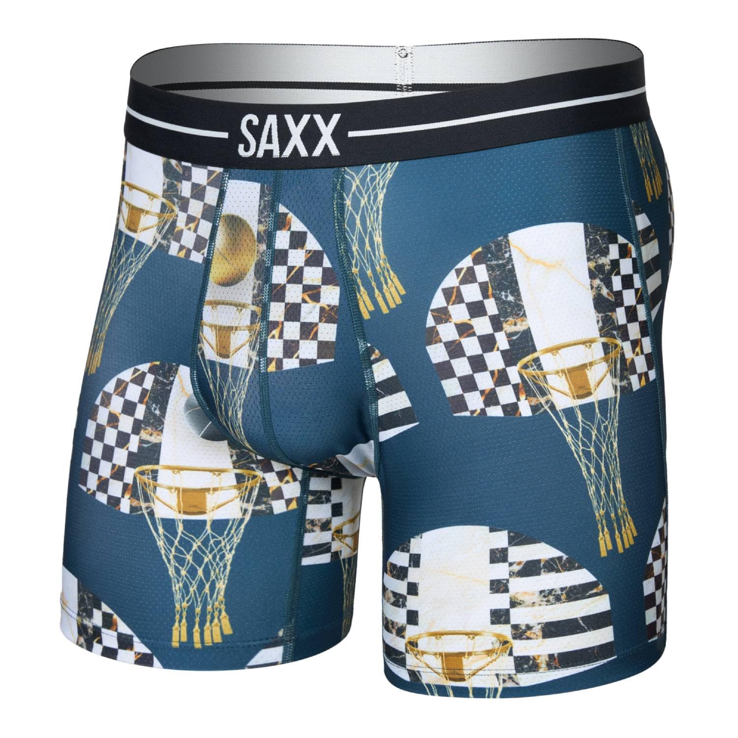 Saxx Volt Breathable Mesh Boxer Briefs, Off he Chain/Rich Teal - M