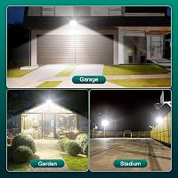 Viugreum LED Kültéri Reflektor, 2 db, 300W, 30000 lm, IP66 Vízálló, 6500K Hideg Fehér, 120° Szórási Szög, 80 cm Kábellel, Kerthez, Garázshoz 7