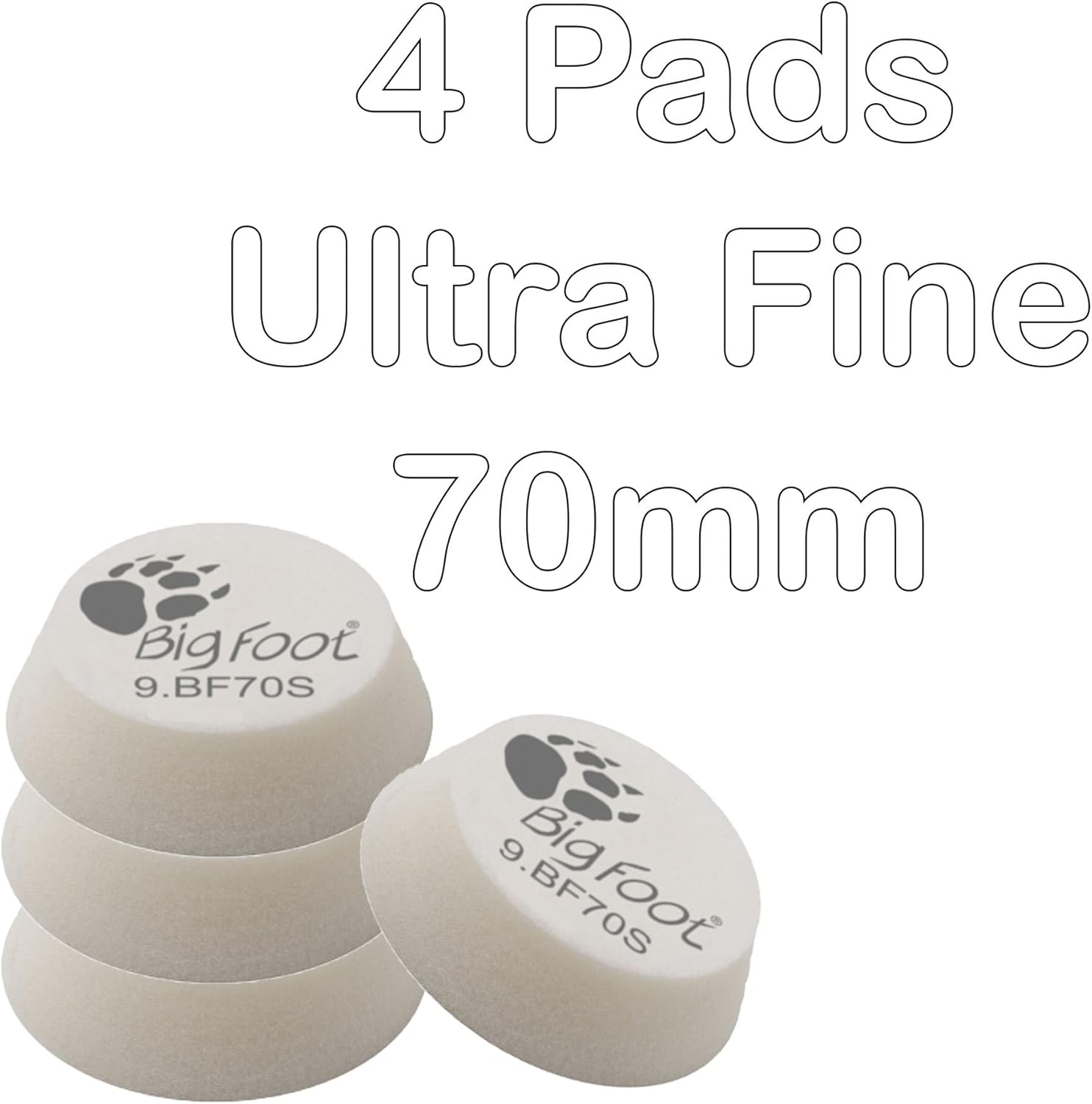 RUPES Bigfoot iBird Nano 50/70mm White Ultra Fine Polishing Foam Pads Pack of 4