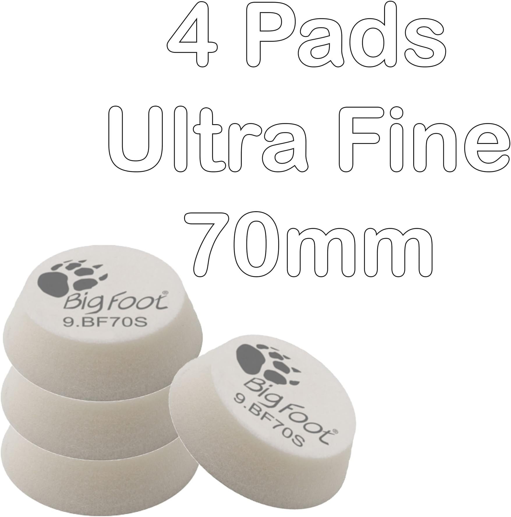 Bigfoot iBird Nano 50/70mm White Ultra Fine Polishing Foam Pads Pack of 4