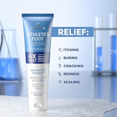 Miniatura 4 de Hermon Crema de tratamiento de pies de atleta Antifúngico extra fuerte para talones agrietados, piel seca y pies con picazón Alivia el ardor,