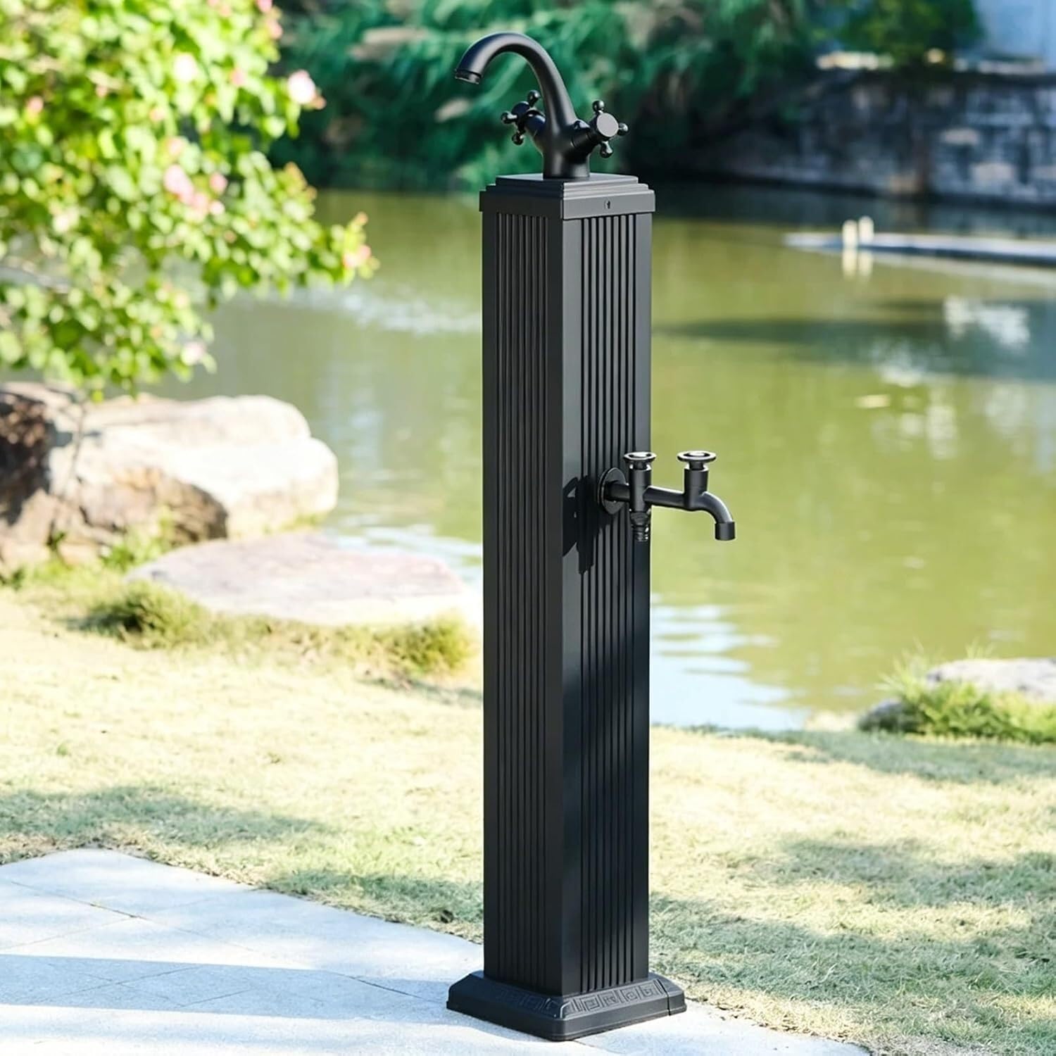 HGOuhK Water Tap Fountain Hydrant Outdoor Water Column Garden Tap，Freestanding Faucet Antifreeze Faucet，Vertical Square Waters